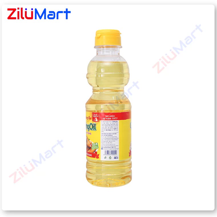 Chai dầu ăn Tường An Cooking Oil loại 400ml