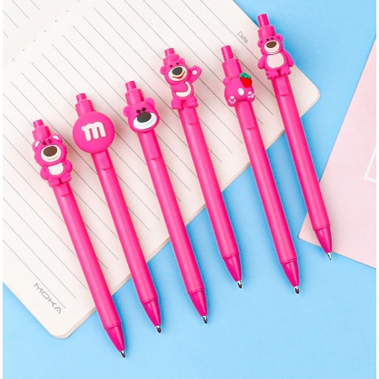 Bút gấu dâu tây lotso BBB47 heo mèo viết cute  dễ thương
