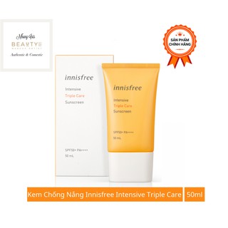 [ New 2019 ] Kem Chống Nắng Innisfree Intensive Triple Care 50ml