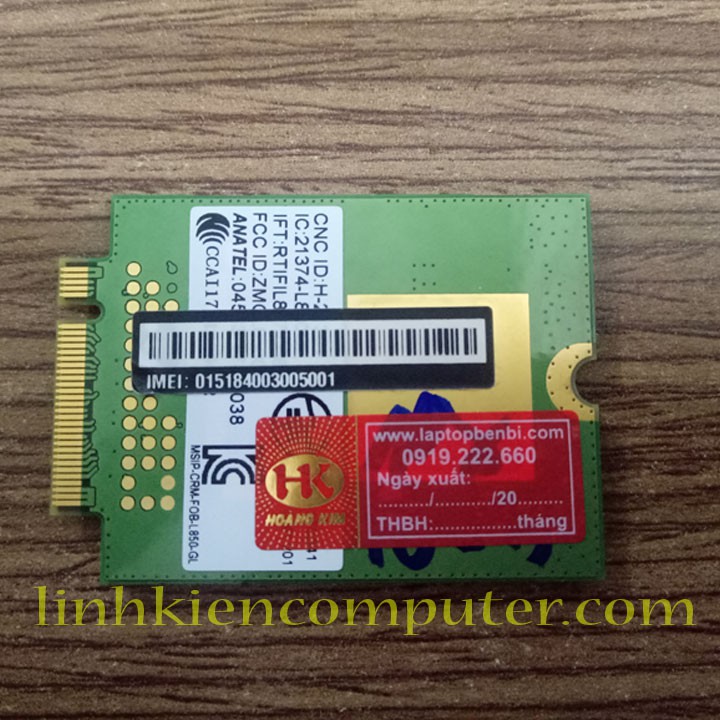 Card wwan 4G Fibocom L850-GL FRU  01AX792 dùng cho ThinkPad X280,T480,T480s,T580,P52,P52s,L480,L580, X1 carbon Gen 6
