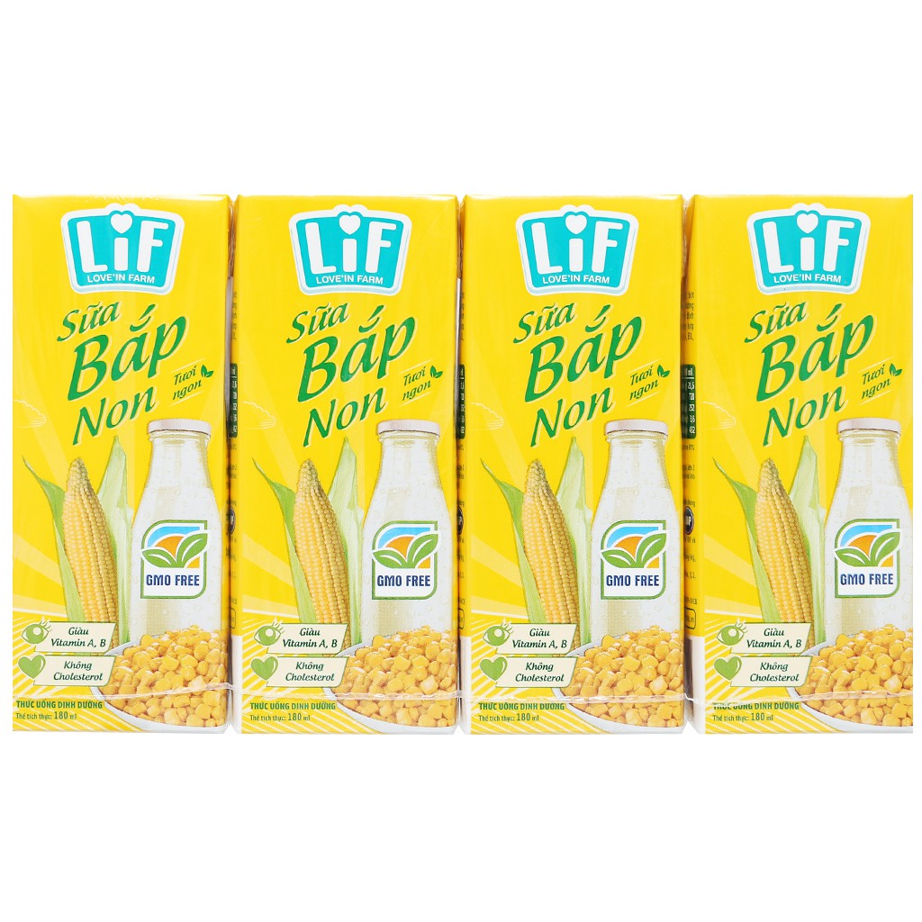 Thùng 24 hộp Sữa bắp non Lif 180ml