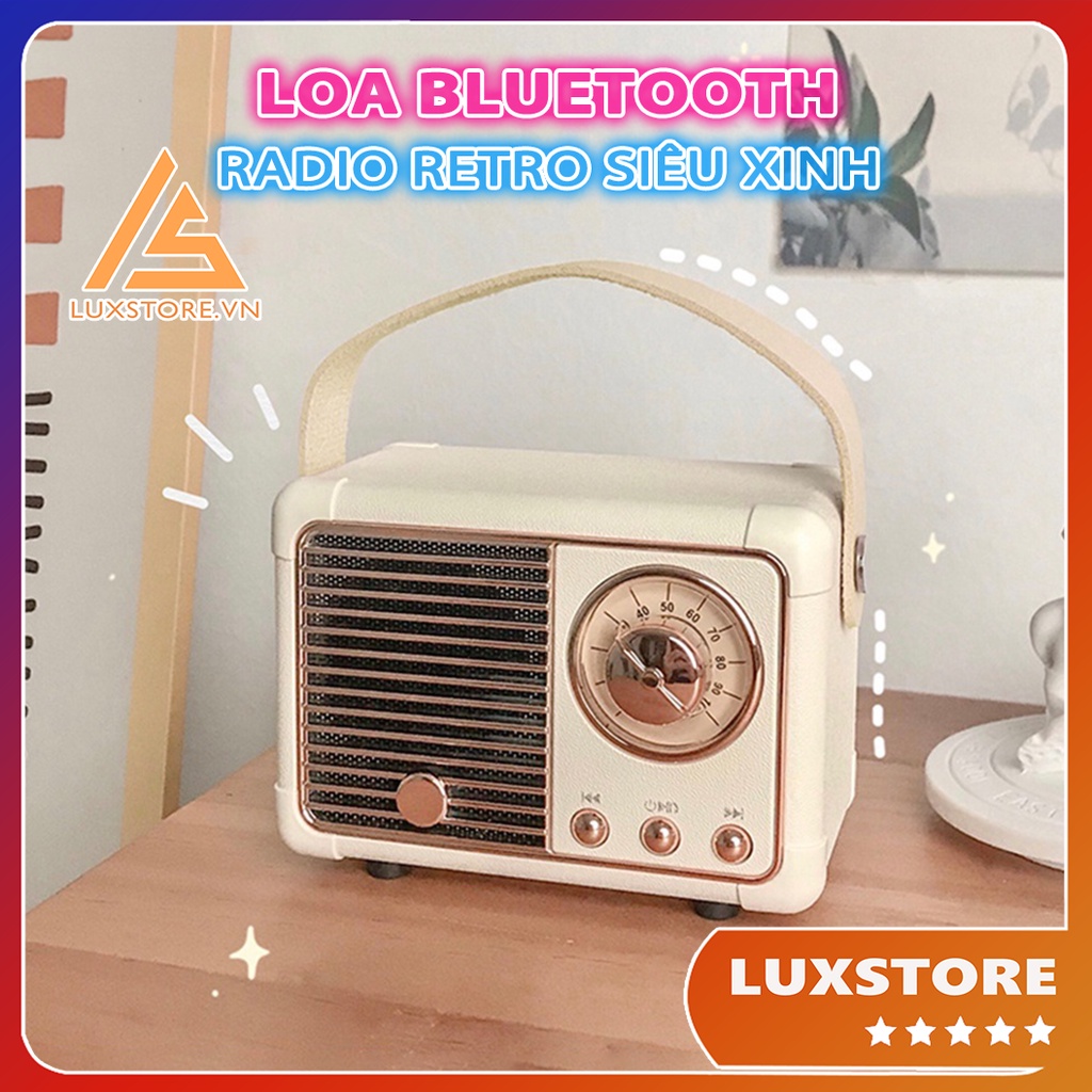 LOA BLUETOOTH RADIO PHONG CÁCH RETRO DỄ THƯƠNG ÂM THANH SIÊU TRẦM SANG TRỌNG DECOR GÓC LÀM VIỆC – LUXSTORE