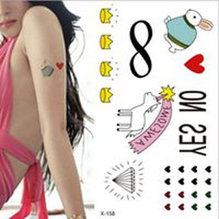 Hình xăm dán 10x6cm chủ đề con vật cute