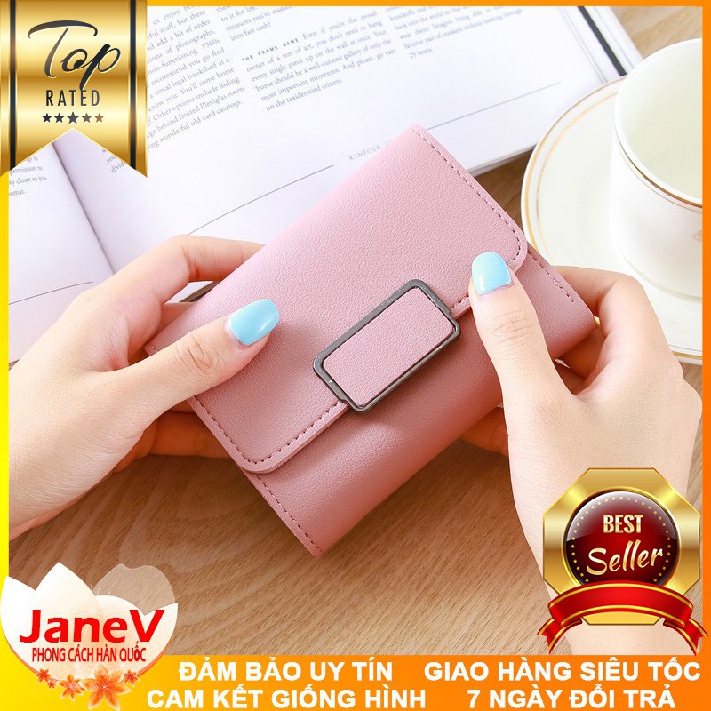 Ví Nữ Mini Ngắn Cầm Tay Khóa Vuông Phong Cách Hàn Quốc TVNN176