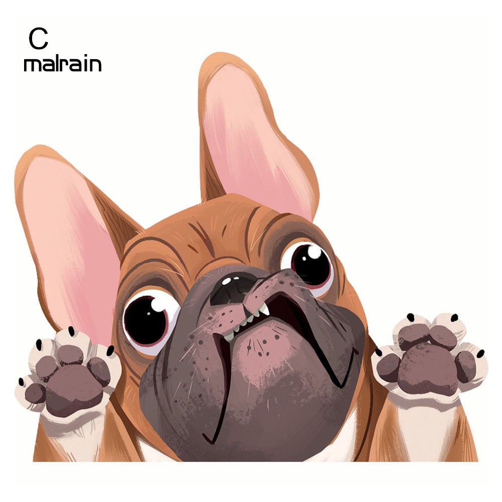 Decal Dán Trang Trí Hình Chú Chó 3d Đáng Yêu Cho Xe Hơi