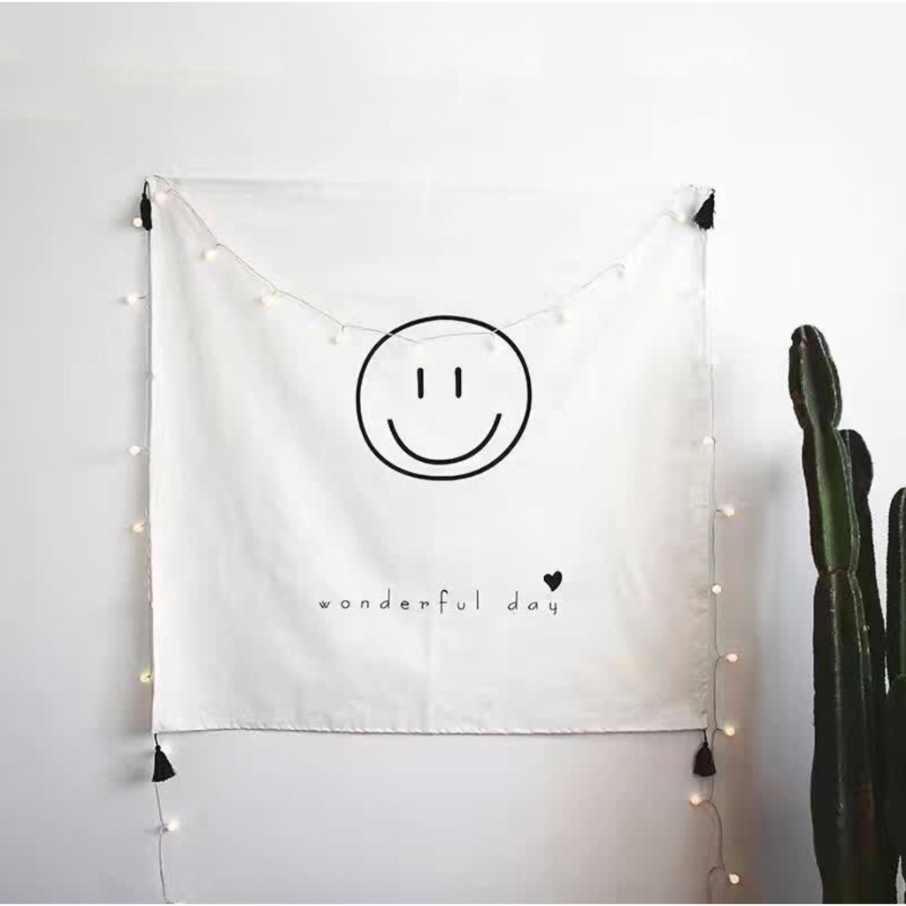 Tranh vải treo tường Tapestry hình Smiley Face