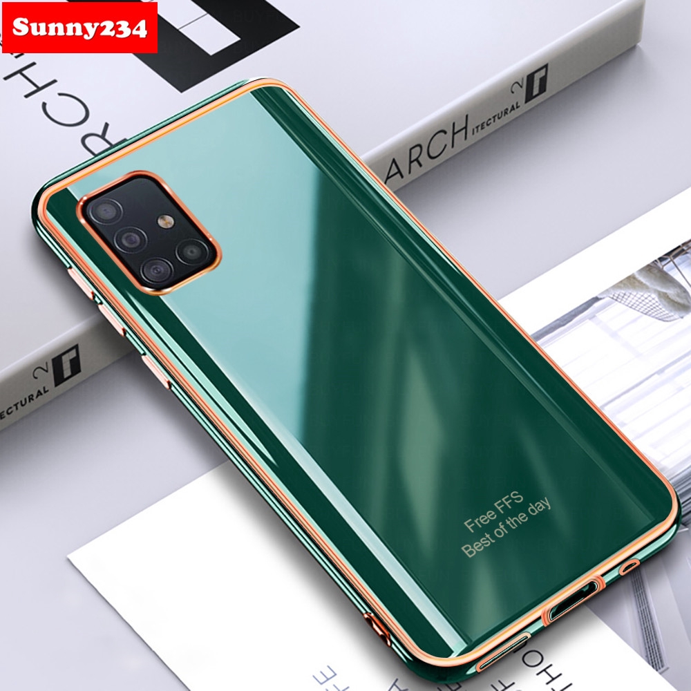 Ốp điện thoại silicone mềm chống sốc 6D sang trọng cho Samsung A32 A52 A72 A21S M11 A31 A11 A01 M31 A51 A71 M51 S20U