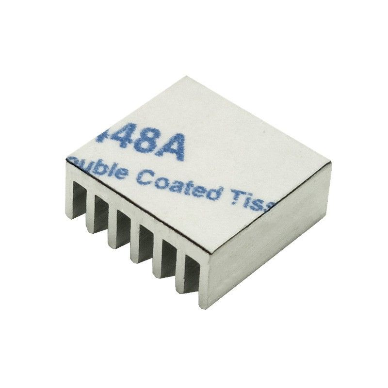 Tản nhiệt nhôm cho ic ,sò công suất có sẵn keo 9x9x5mm