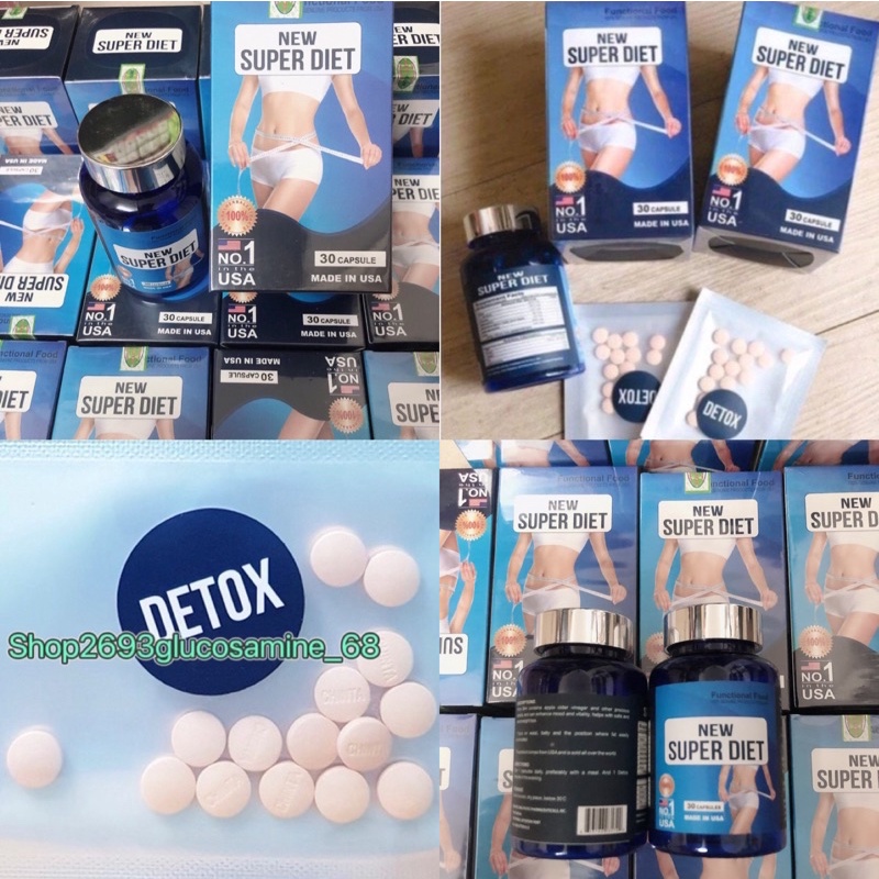 Viên uống Giảm cân super diet ngày và đêm cơ địa khó giảm ,nhờn thuốc giảm cấp tốc, giảm eo, giảm mỡ bụng