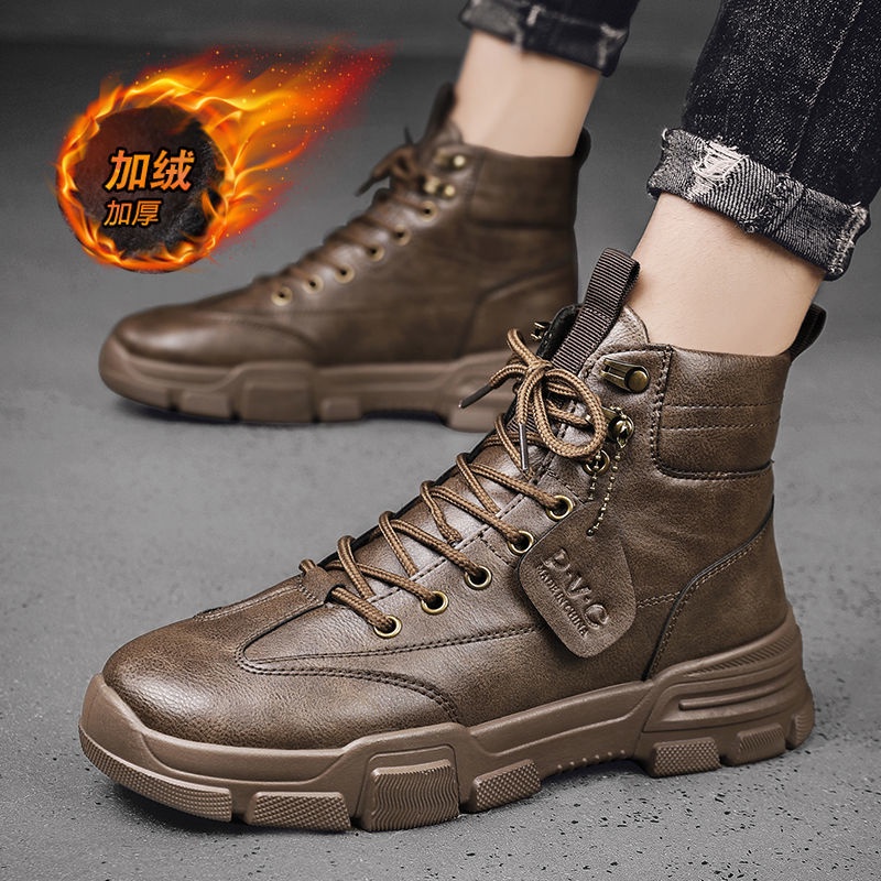 Giày boot Nam Cổ Cao Phong Cách Quân Đội Cá Tính