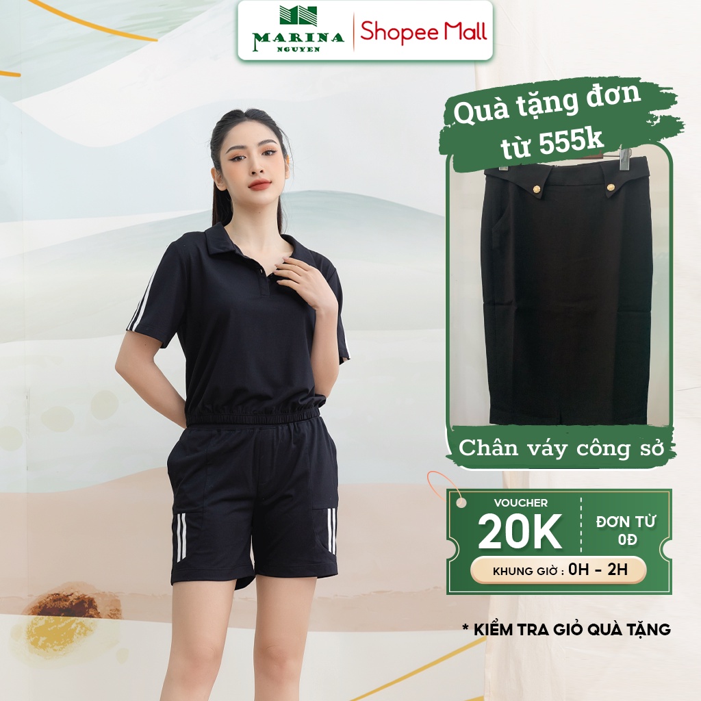 Đồ Bộ Mặc Nhà Tay Lỡ MARINA NGUYỄN Kiểu Dáng Thể Thao, Chất Vải Thổ Nhĩ Kỳ Cao Cấp, Mề Mại Thoáng Khí 322003
