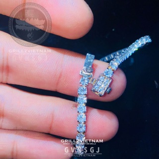 Bạc 925 đính đá lắc tay tennis bracelet cho nữ