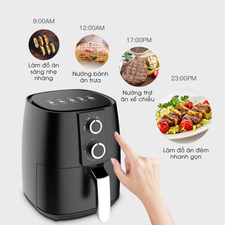 Nồi Chiên Không Dầu NINESHIELD KB-5003M Dung Tích 7 Lít Chính Hãng