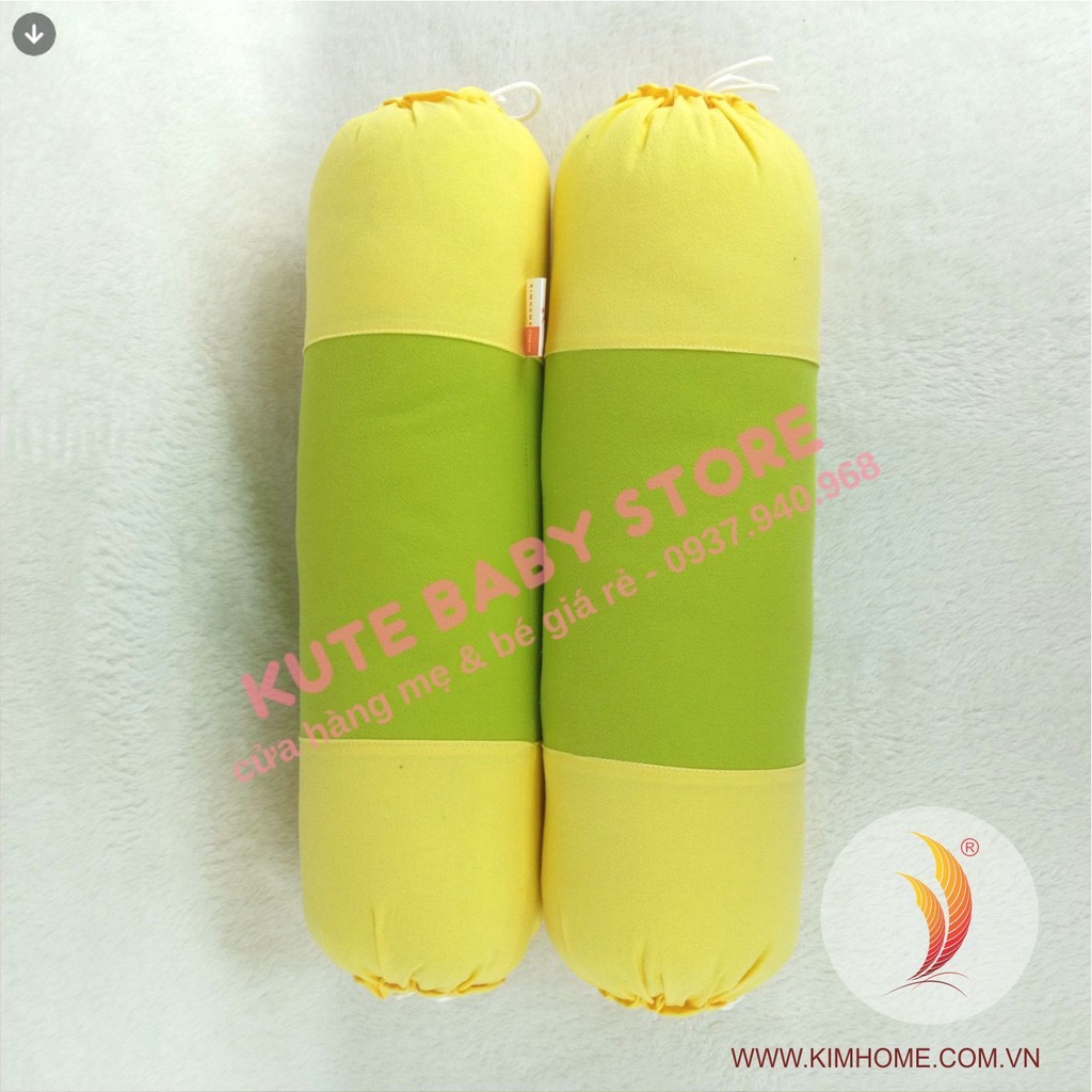 Cặp gối ôm cho bé vải cara 50x20cm kim home