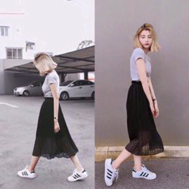 Chân váy xếp ly dáng dài | BigBuy360 - bigbuy360.vn