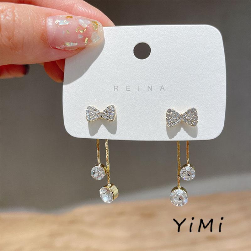 Bông tai tua dài hình ngôi sao đơn giản đa chức năng phong cách Hàn Quốc