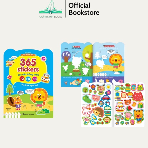 Sách-Combo 365 Stickers Bóc Dán Thông Minh( Dành Cho trẻ Từ 2-6 Tuổi)- Giúp Bé Phát Triển IQ, EQ, CQ (Bộ 6 Cuốn)