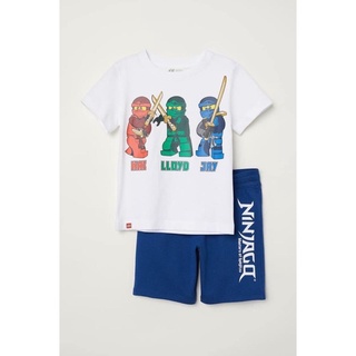 Bộ cotton cộc tay Ninja bé trai