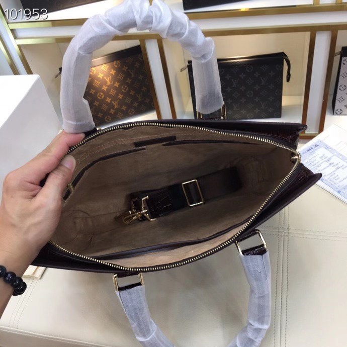 Cặp Laptop LV vân cá sấu Khoá số 38x29x6 CLC-06 | BigBuy360 - bigbuy360.vn