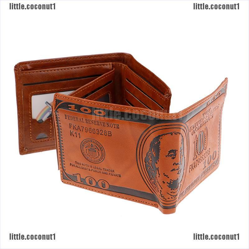 Ví Da Pu In Hình Tiền Đô La Mỹ Cá Tính Cho Nam