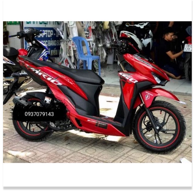 ( Quí khách vui lòng mang ra tiệm cho thợ dán ) Tem vario 150 đỏ indo