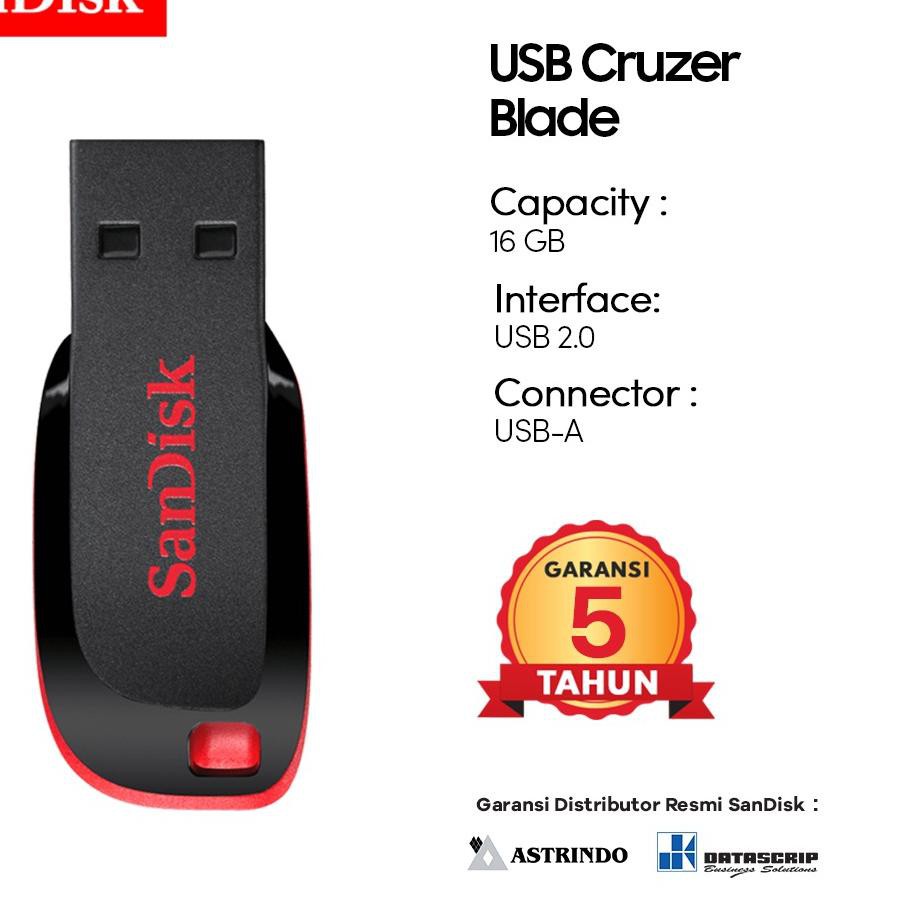 Usb Sandisk Cruzer Blade Cz50 16gb