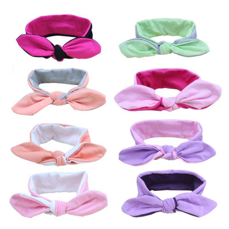 Băng buộc đầu có nơ dễ thương cho bé gái