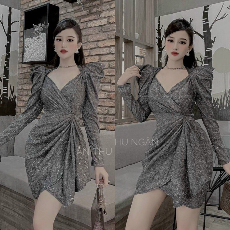 Váy Body Nhũ Kim Tuyến  HÀNG THIẾT KẾ CAO CẤP eo phối kiểu