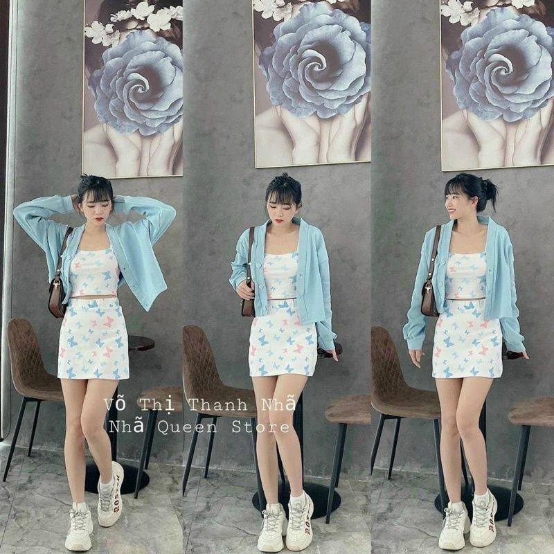 Sét đầm 3 món chất borip hàng y hình kèm ảnh thật chính chủ ( free size dưới 53kg)