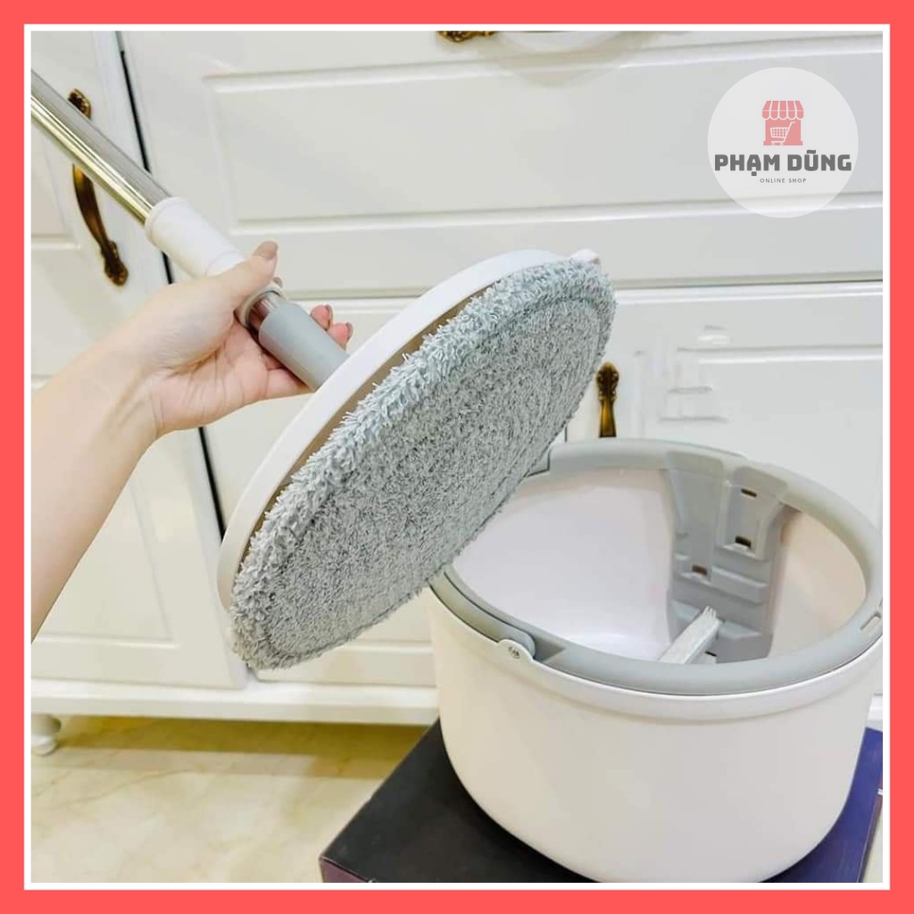 Bộ Lau Nhà Thông Minh K8 Thùng Vắt Xoay Tròn 360 Độ 10 Lít Tự Tách Chất Bẩn