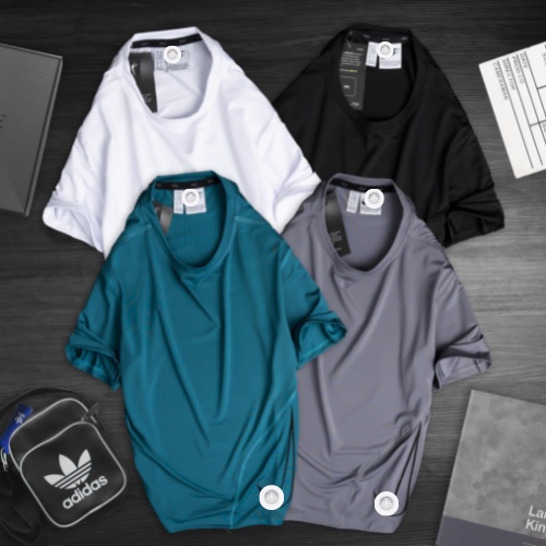 Áo thun nam thể thao A03, áo phông nam chất thun lạnh co giãn 4 chiều mặc mát thấm hút logo thêu