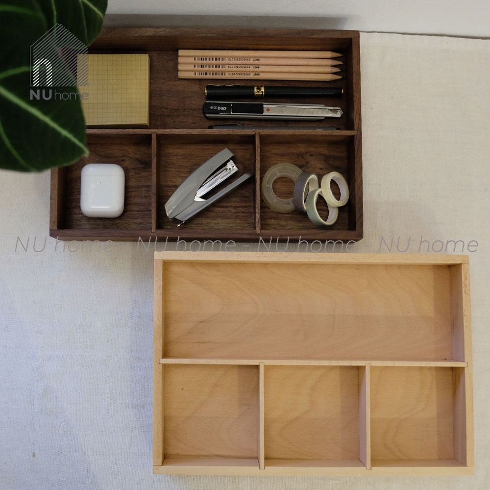 nuhome.vn | Khay gỗ đa năng - Kebo, khay đựng bút bằng gỗ, hộp đựng bút để bàn cao cấp thiết kế theo phong cách Nhật Bản