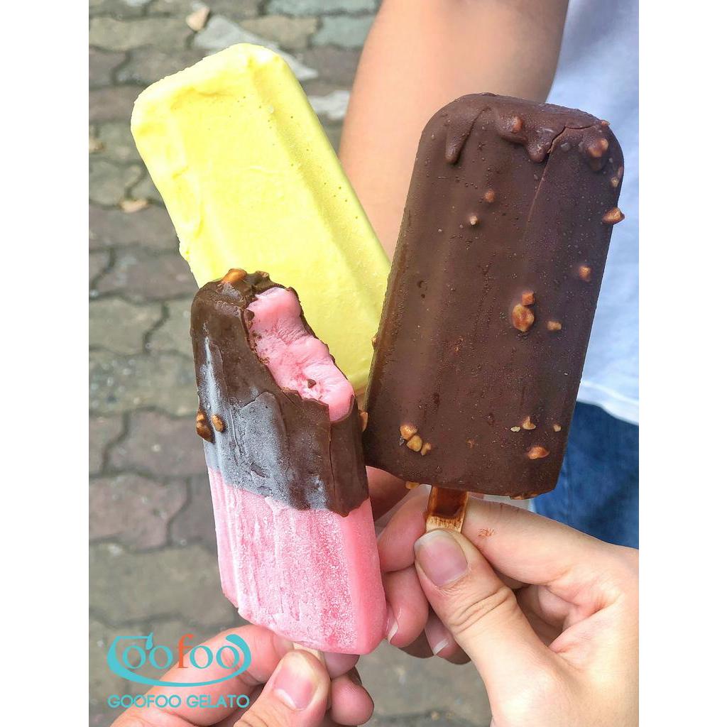 [ Cà-Lem Giải Nhiệt Cuộc Sống ] Hộp 8 Cây Kem Que Goofoo Gelato Sản Xuất Theo Công Nghệ Của Ý