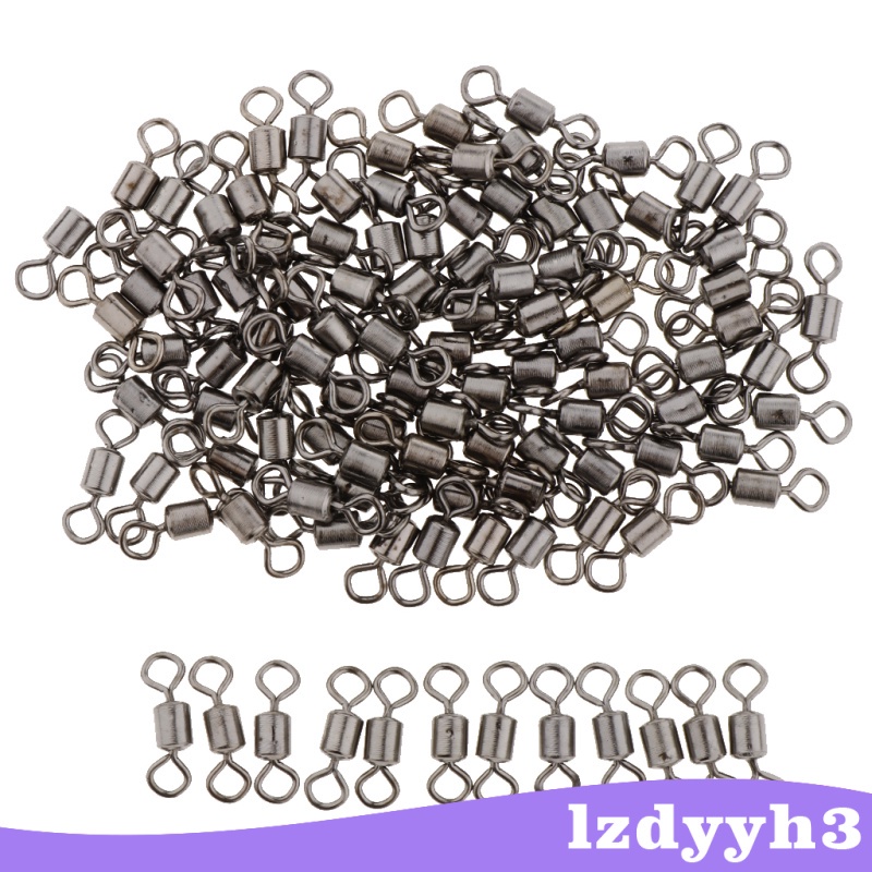 Set 100 Khuyên Nối Dây Câu Cá Dạng Xoay Màu Trơn Số # 10 Lzdyyh3