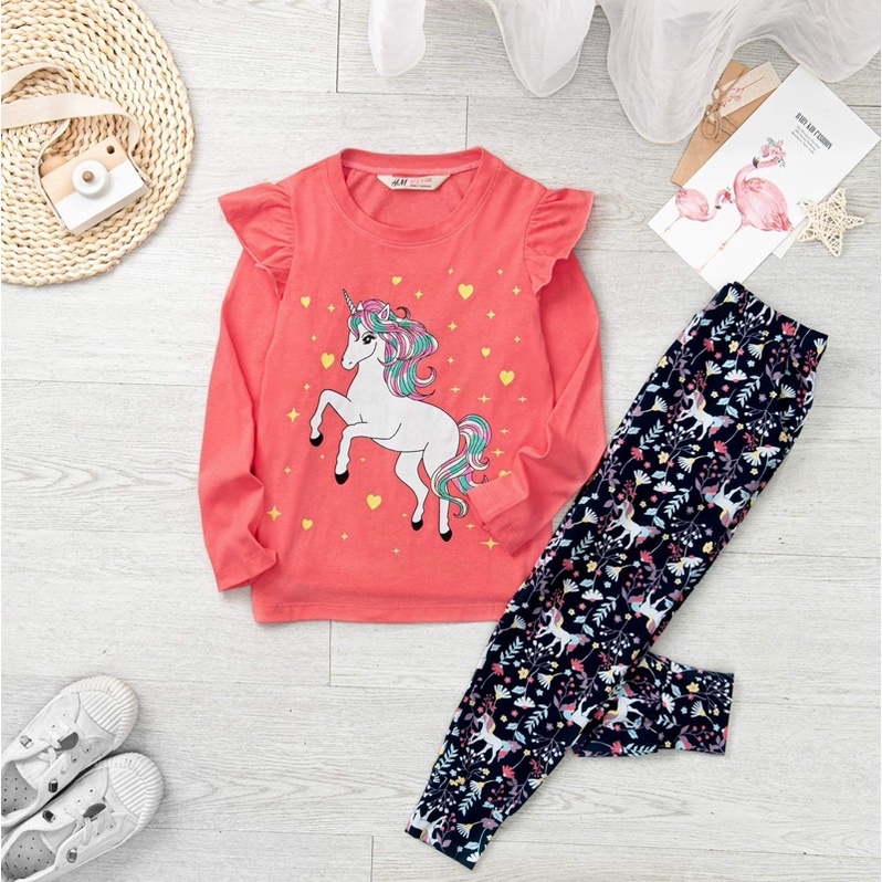 Bộ dài tay bé gái Janeshop, Set quần áo cotton size đại bèo vai cực xinh 18-40kg