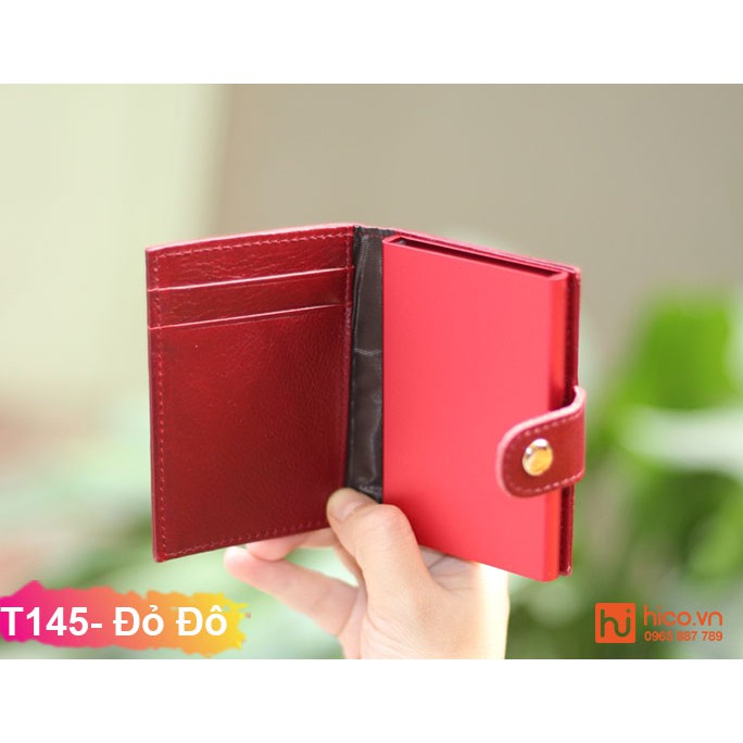 VÍ ĐỰNG THẺ DA BÒ T145 - NHỎ GỌN - TIỆN DỤNG - KIỂU DÁNG TINH TẾ