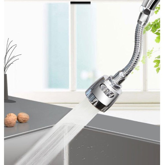 Đầu vòi xịt tăng áp lực rửa chén có dây nối dài và khớp nối xoay - 3 chế độ phun cực mạnh