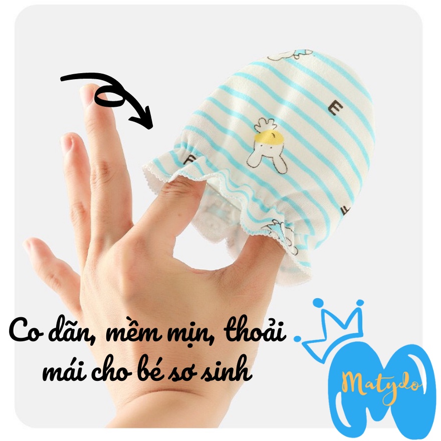 Set mũ bao tay bao chân cho bé sơ sinh MATYDO giúp bé giữ ấm ổn định nhiệt độ cơ thể cotton organic cao cấp