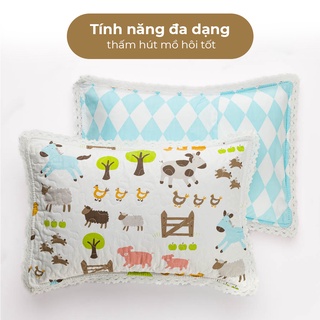 Gối Trẻ Em Ruột Lông Vũ Cao Cấp Khang Home - An Toàn Êm Ái Và Thoáng Mát Cho Bé - Size 30x50cm