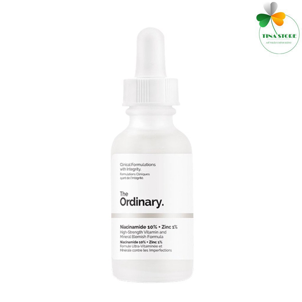 [CHÍNH HÃNG] THE ORDINARY NIACINAMI DE 30ML 10% + ZINC 1% - TINH CHẤT SERUM NGĂN NGỪA MỤN, SÁNG DA, SE KHÍT LỖ CHÂN LÔNG