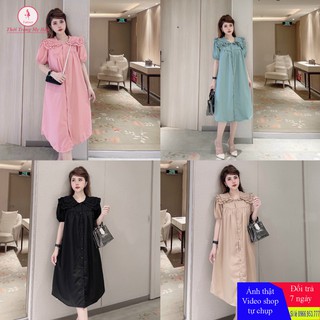 Đầm bầu công sở đẹp( từ 45-70kg) .New 4 màu mùa hè dự tiệc .(hàng loại 1 +hình thật)