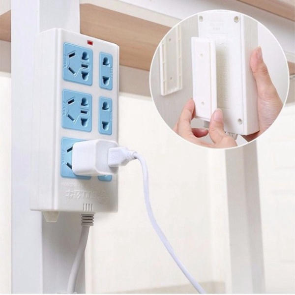 Miếng Dán Tường Treo Ổ Cắm Điện, Modem Wifi, Giá Đỡ Treo Tường Cố Định Ổ Cắm Điện