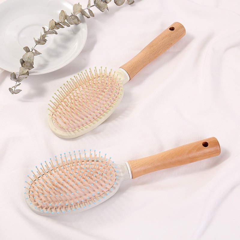Lược chải tóc gỡ rối massage đầu bằng gỗ