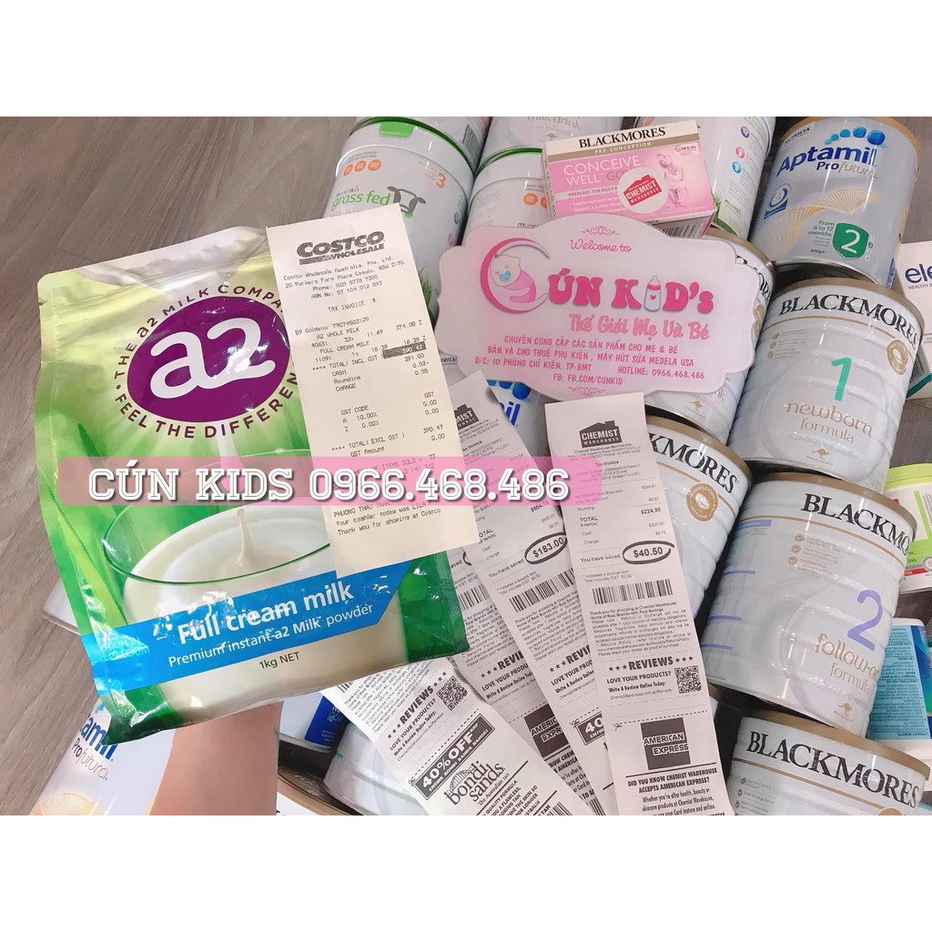 (bill costco úc) Sữa Tươi A2 Dạng Bột Nguyên Kem Úc 1kg date 2021
