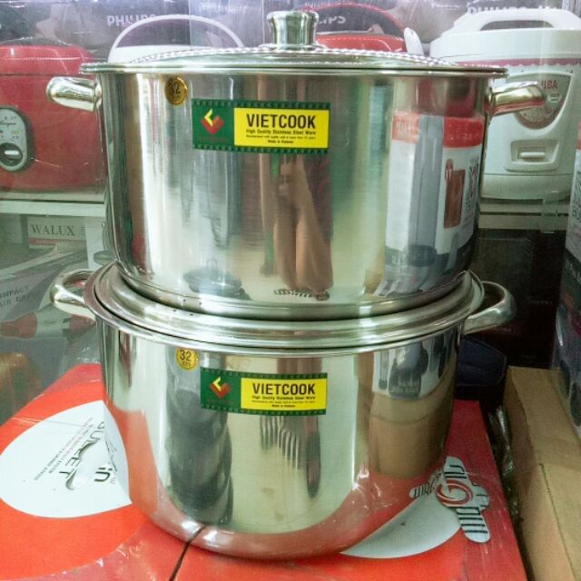 Ảnh thật 100% (Nồi Inox Vietcook 32cm