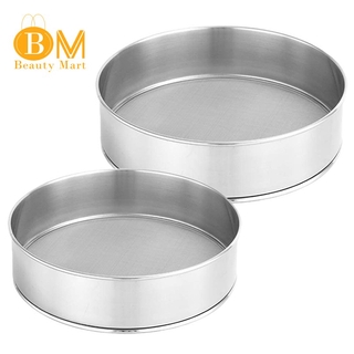 Bộ 2 Rây Bột Hình Tròn Bằng Thép Không Gỉ