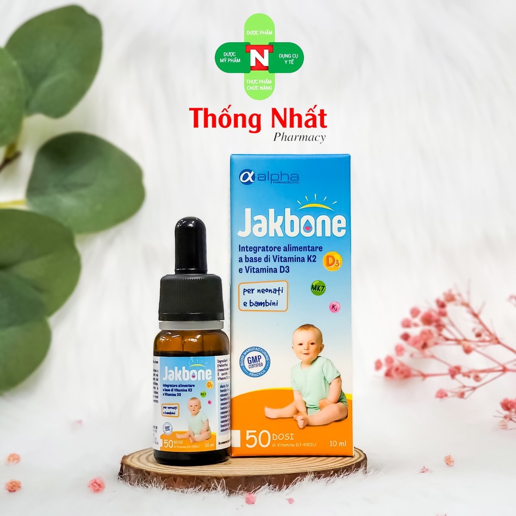 Siro Jakbone bổ sung vitamin K2+D3 giúp hấp thu canxi hỗ trợ tăng chiều cao 10ml Lineabon