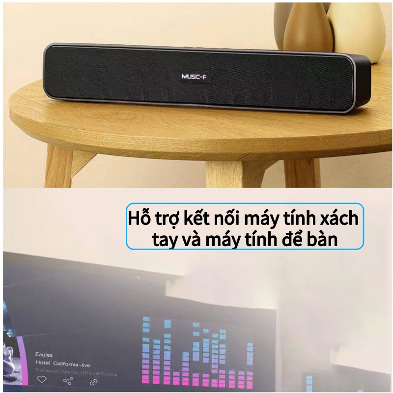 (Siêu phẩm) Loa bluetooth 5.0 hiệu ứng âm thanh vòm, pin dung lượng lớn