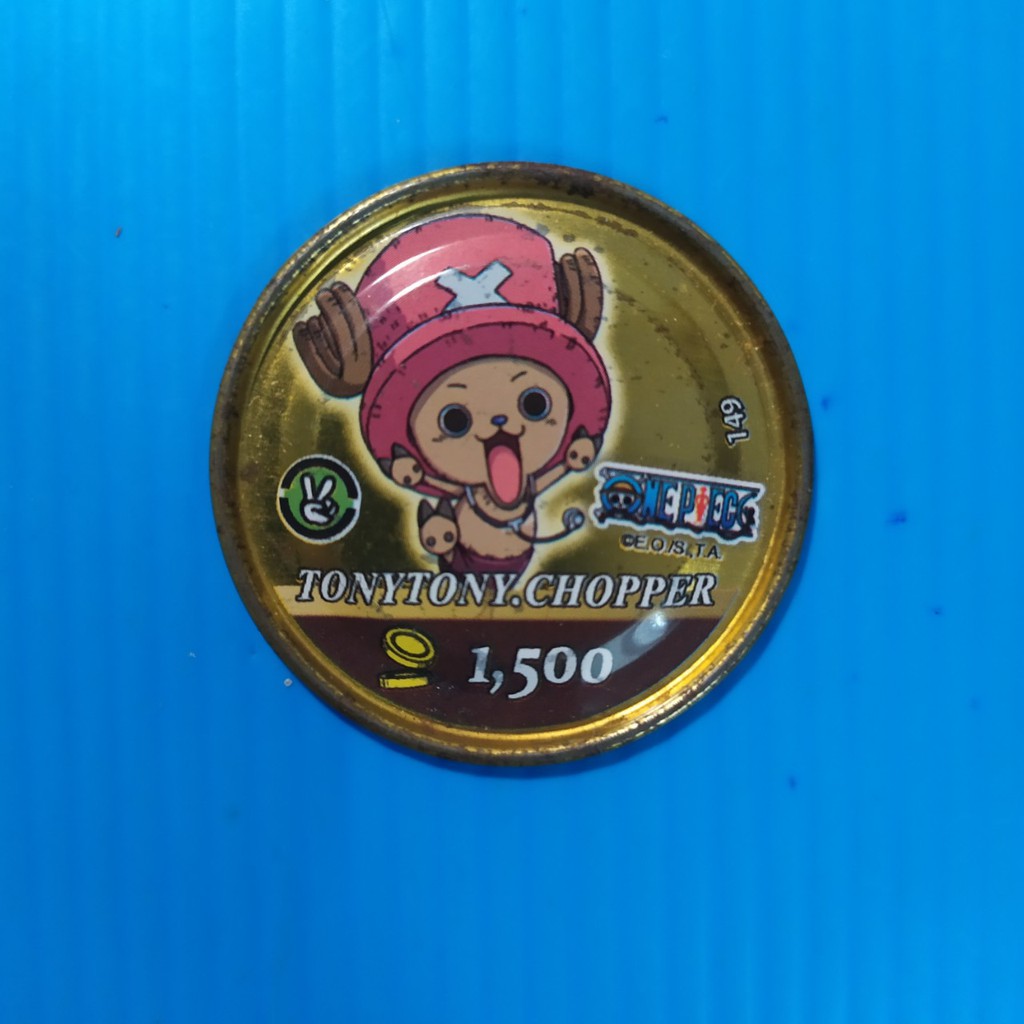 Thẻ toonies One piece xu tròn vàng gold ko lỗ metal - thẻ cũ ít, cũ vừa team Luffy - giá theo độ cũ và hiếm