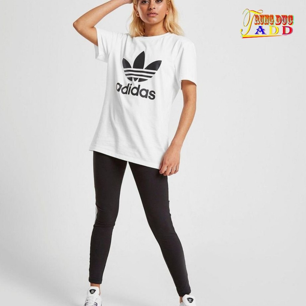 Áo thun adidas trắng nam nữ chất cotton co giãn 4 chiều cực mát full tag code - trungducadidas